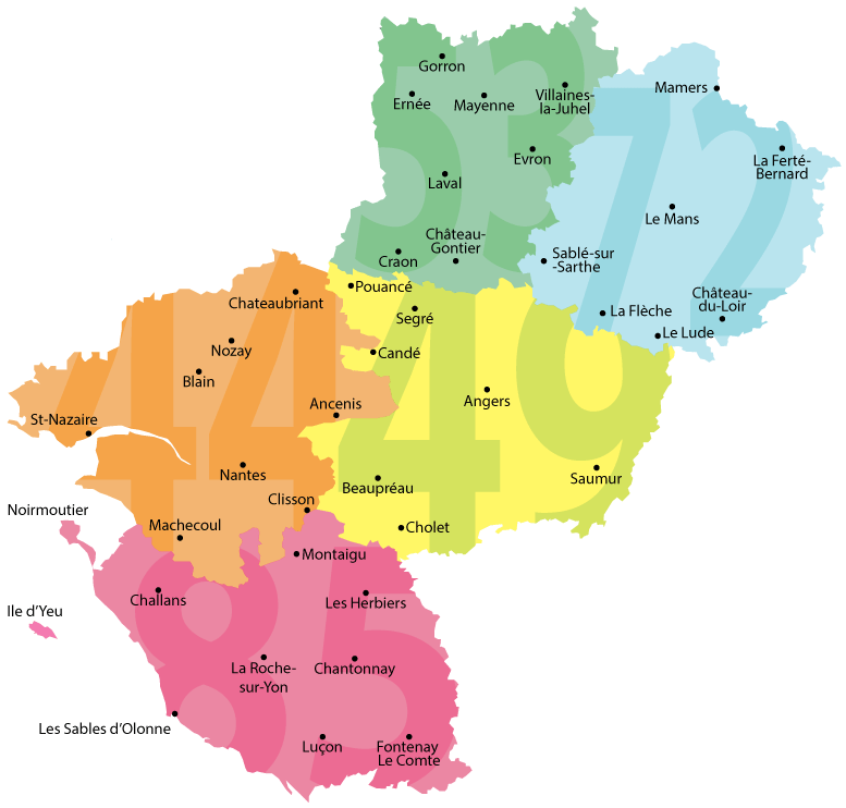 carte pays de la loire